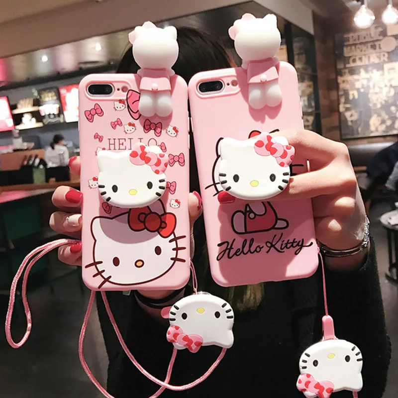 

for iphone 7 plus phone case Cartoon Sesame Street Mobile Shell Doll with Lanyard Apple XS Case Cover for iphone 6 7 8 PLUS X