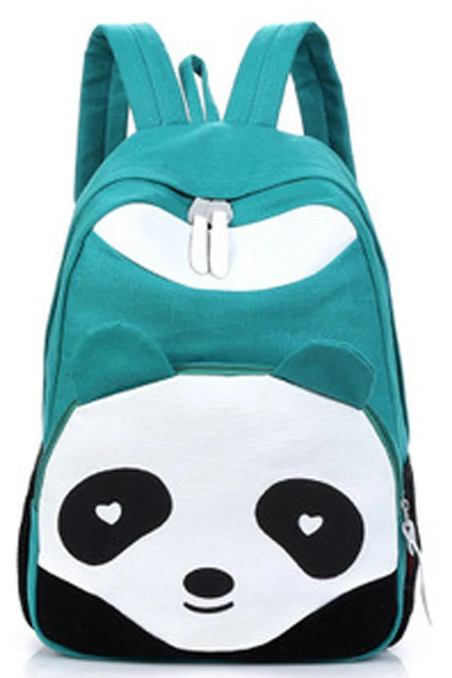 Women's Panda Style School Bags Canvas Bookbag Rucksackin Backpacks