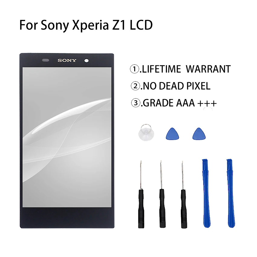 Для Sony Xperia Z1 L39H C6902 C6903 C6906 ЖК-дисплей кодирующий преобразователь сенсорного