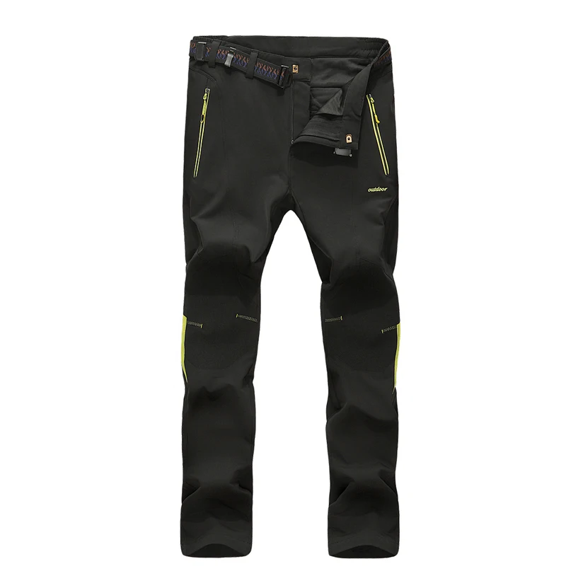 Модные уличные штаны, зимние теплые женские Походные штаны, уличные флисовые брюки, водонепроницаемые термо штаны для кемпинга, альпинизма 1815B - Цвет: black pants hiking