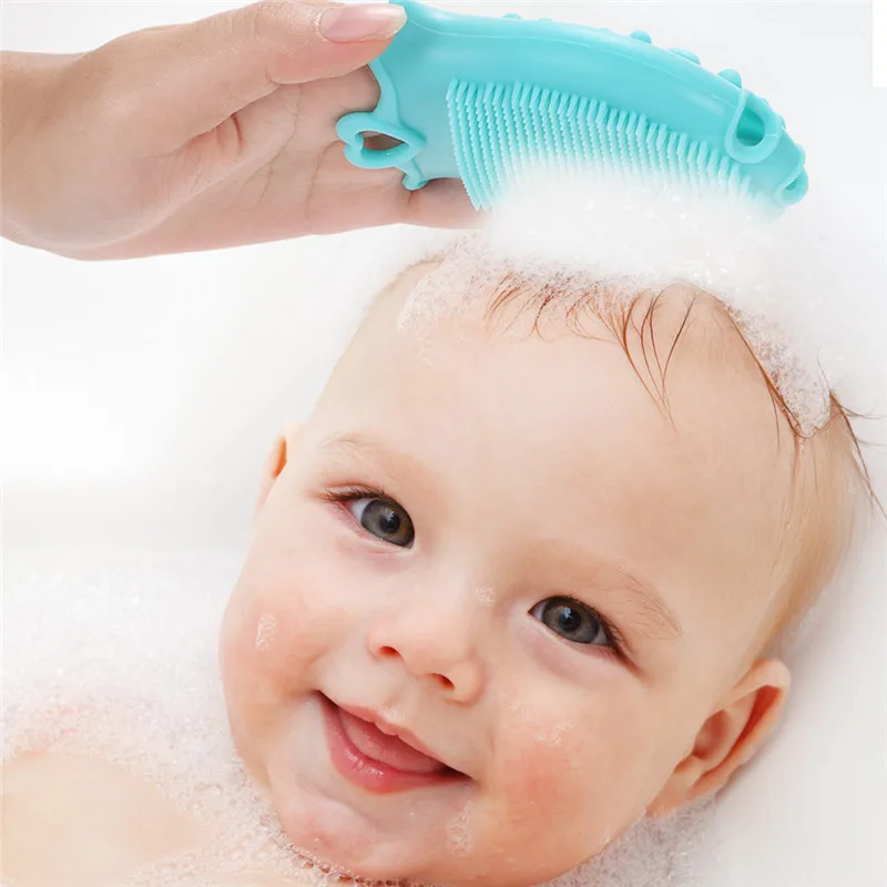 Baby Body Massage Facial Brush Tiptop Scalp Scrubber Silicone Cleansing