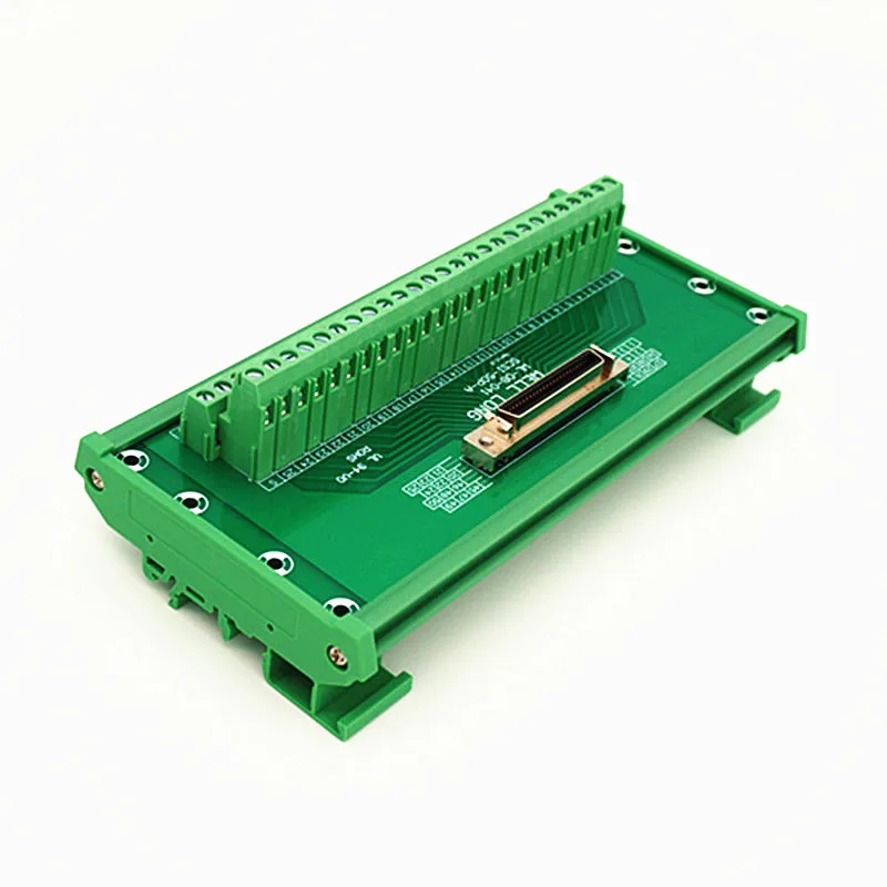 DIN рейку крепление SCSI 50P MDR женский Breakout Board терминальный модуль.|Клеммные колодки|