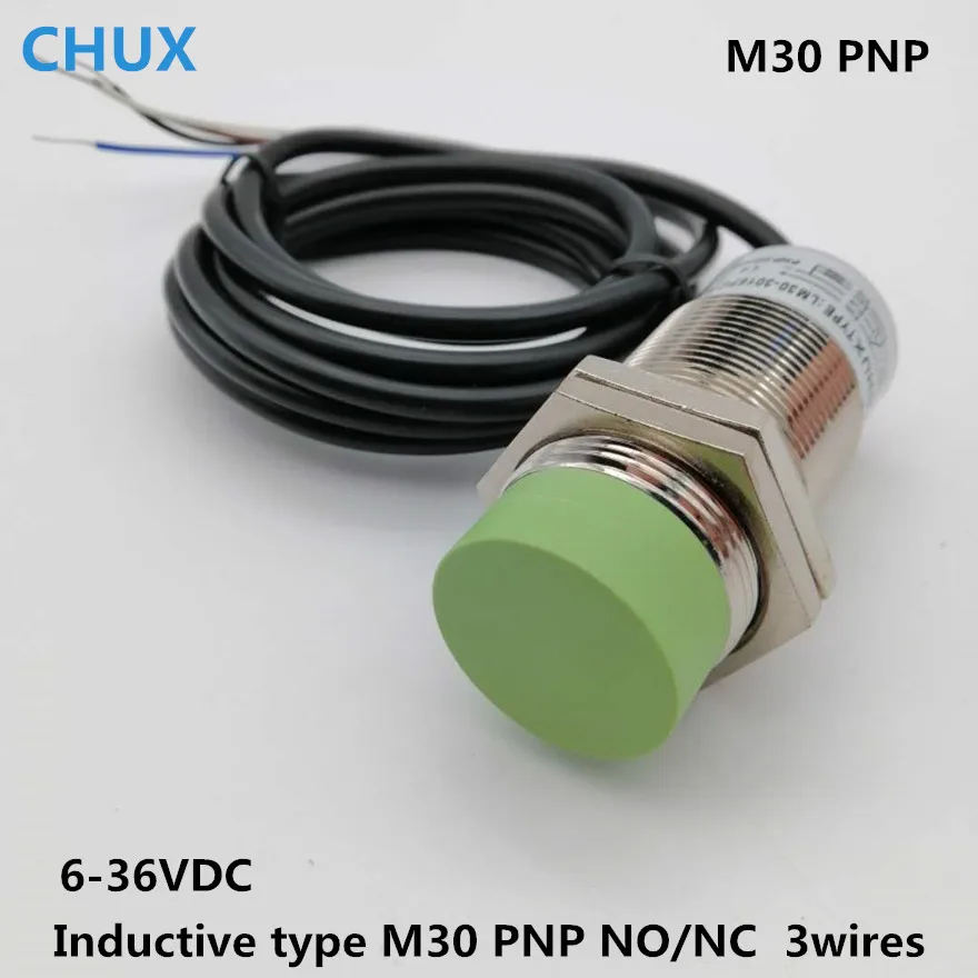 

Inductive Proximity Switch PNP M30 NO/NC DC6-36V 3wires 15mm Detect Distance Cylinder type Motion Proximity Sensors