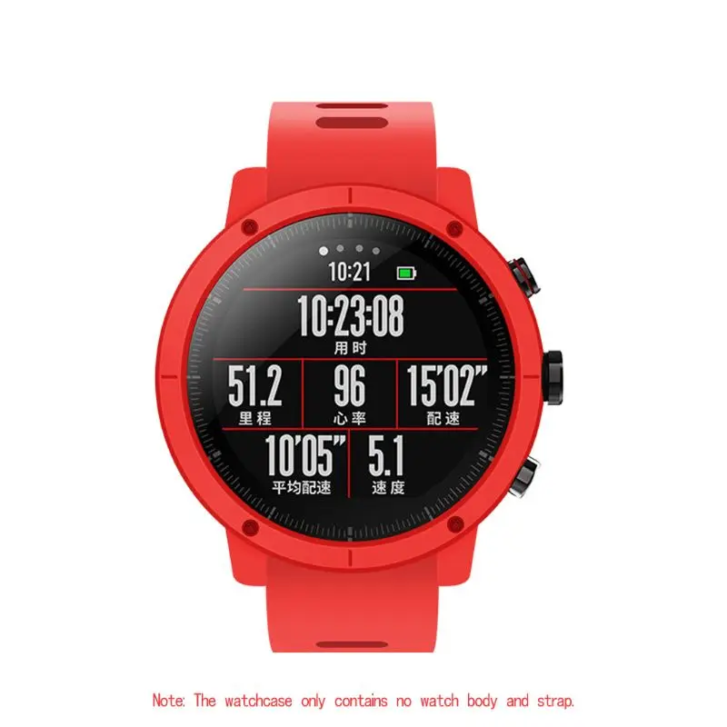 4NB700671-R 7 цветов корпус защитный чехол для Huami Amazfit Stratos 2 Смарт Браслет аксессуары - Цвет: 4NB700671-R