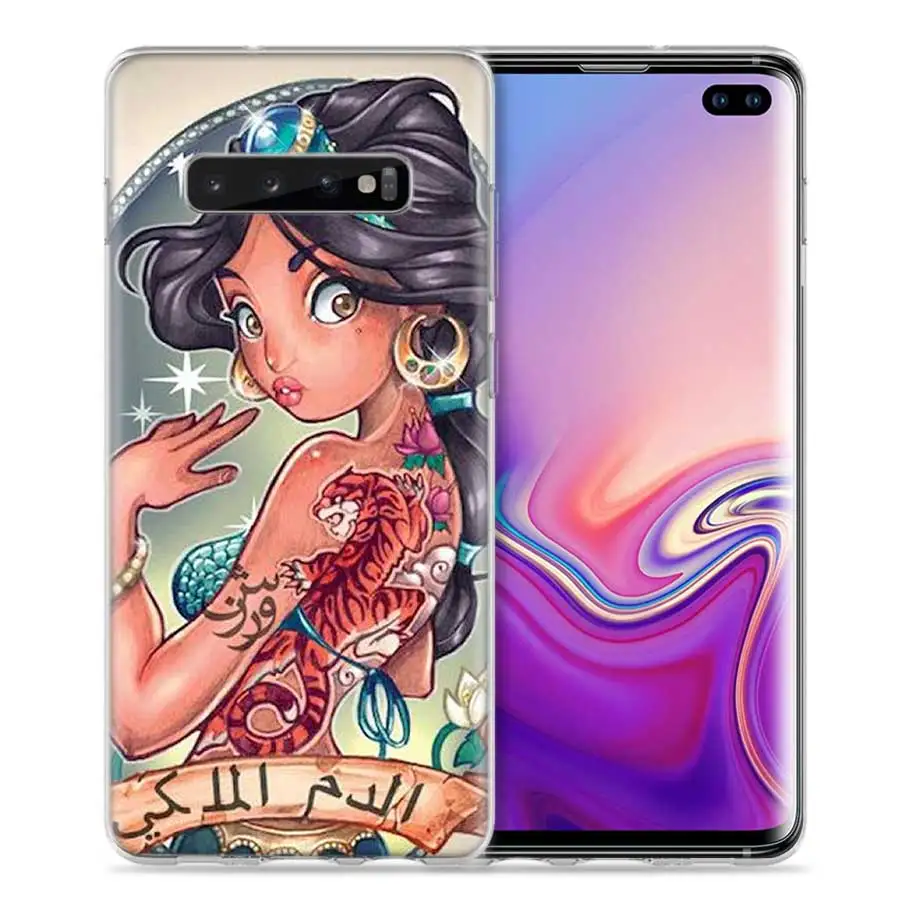 Татуированная Принцесса Ариэль чехол для samsung Galaxy S8 S9 S10 5G S10e S7 Note 8, 9, 10, J4 J6 плюс J5 J8 J3 силиконовые чехлы для телефона