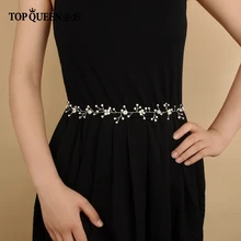 TOPQUEEN SH119 Западные Свадебные ремни со Стразами Ремни для свадебных платьев длинный и тонкий пояс невесты