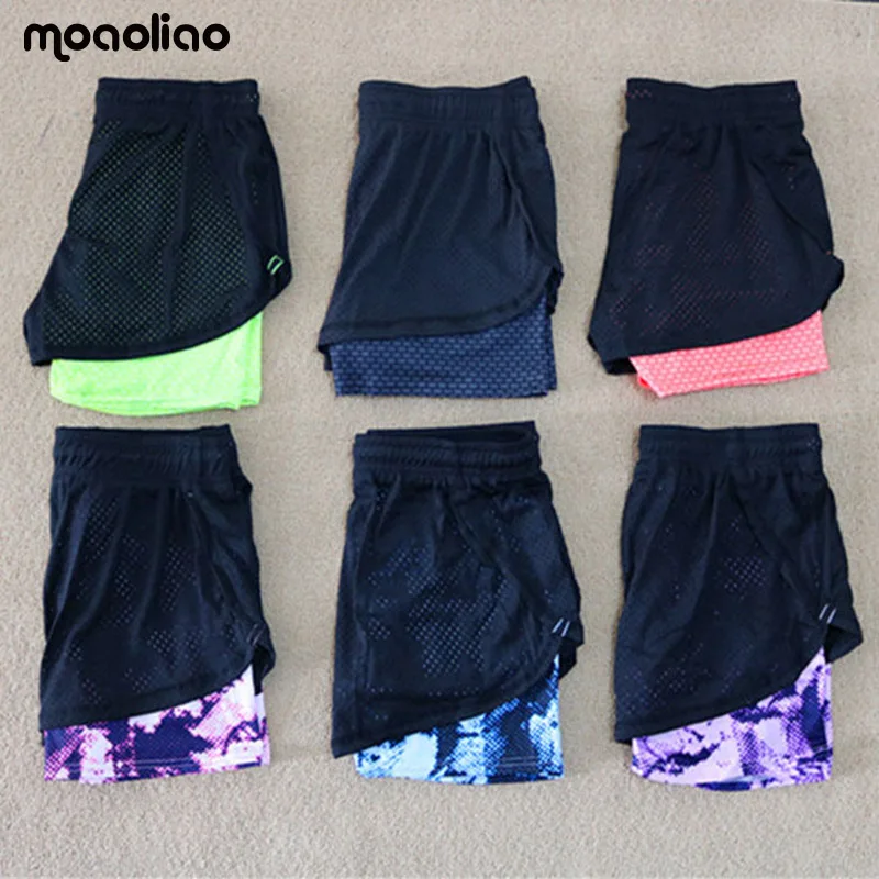 

Yoga Shorts Women Professional Sports Shorts Net Yarn Quick Dry Exercise Running Workout Training Shorts Solid Sexy Shorts