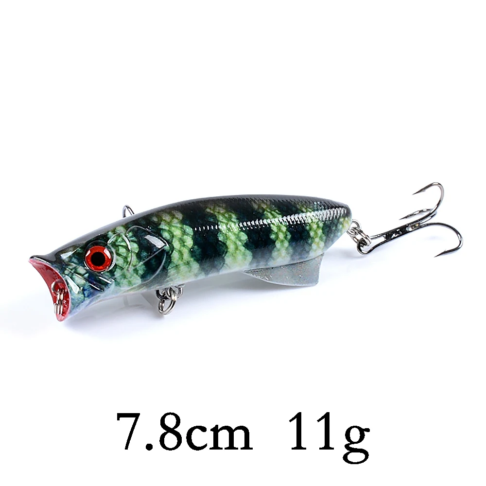 Biwvo Popper 12cm 20g Wobbler For Trolling Fishing Lure Metal Winter Sea Hard Fishing Goods For Fishing Ice Whopper Plopper