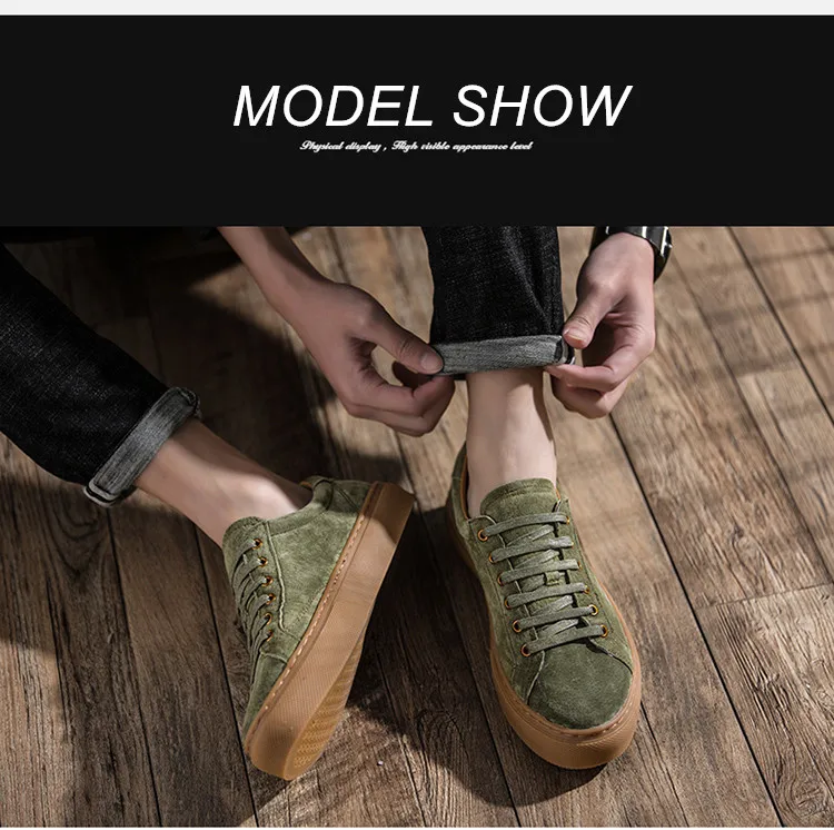 Мужская повседневная обувь; удобная замшевая обувь для вождения; Мужская обувь для взрослых на шнуровке; Цвет хаки; Мужская обувь для отдыха; размеры 11881 м