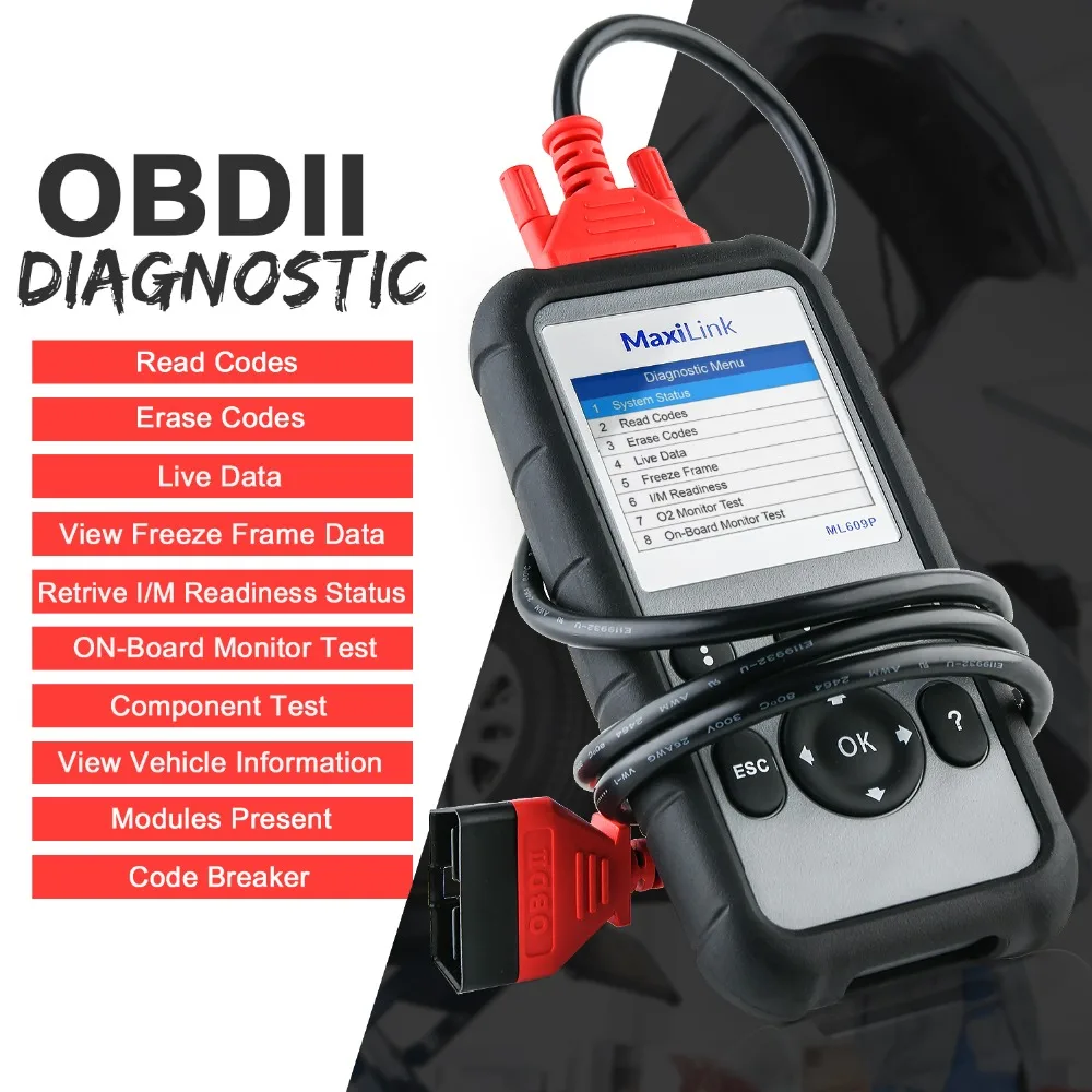 Autel MaxiLink ML609P Obd2 сканер Code Reader автомобиля Didgnostic инструмент ABS SRS escaner automotriz profesional оперативные данные датчика