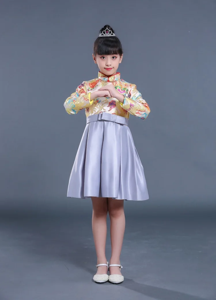 Детское китайское платье династии Тан, Китайская традиционная одежда, куртка, брюки от костюма для детей, красивое платье для девочек и мальчиков - Цвет: for GIRL