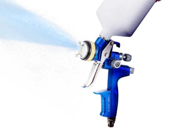 

Free Shipping New box Blue HVLP Paint Spray Gun Gravity feed 1.3mm WITH 600ml CUP for Car body