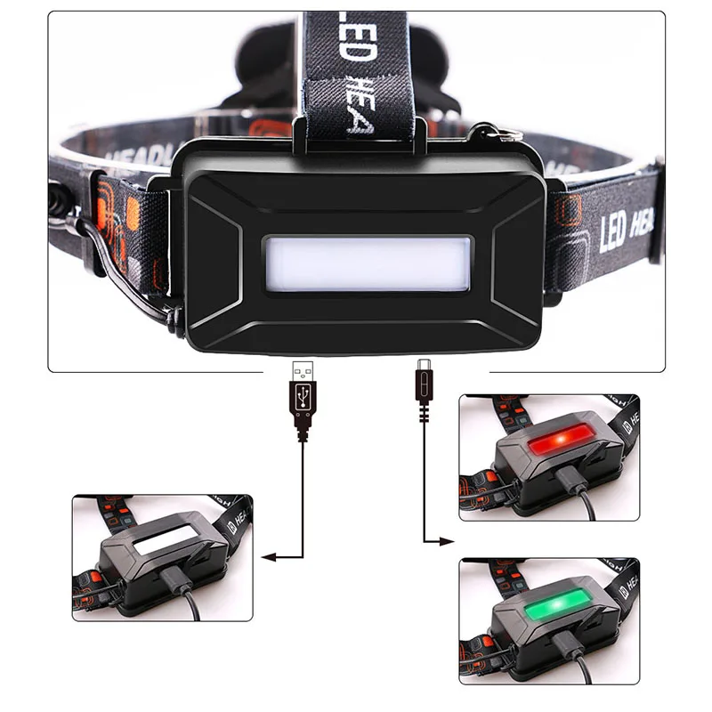 PANYUE 3000LM 3 * XML T6 + COB светодиодный налобный фонарь для охоты красный свет рыболовная