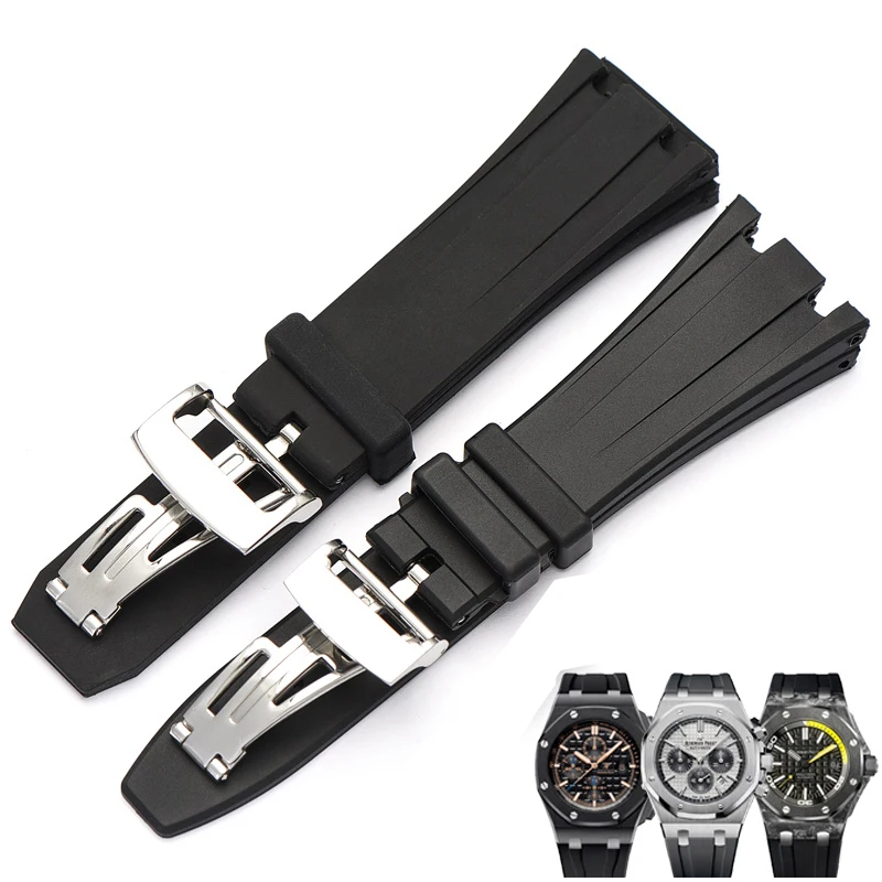 Silicone Rubber watch strap bracelet wristband sport watche band 26mm