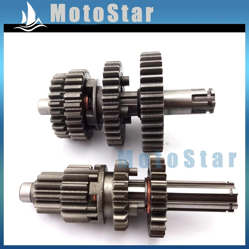 Transmission Gear Box Main Counter Shaft for Chinese YX110 YX125 YX 110cc 125cc Engine Motorcycle Pit Dirt Motor Bike differential gears
