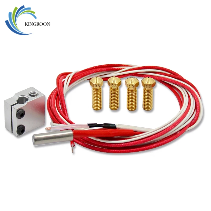 12V 40W Ceramic Cartridge Heater x 5 100K NTC 3950 Thermistor x 5 for 3D Printer Hotend