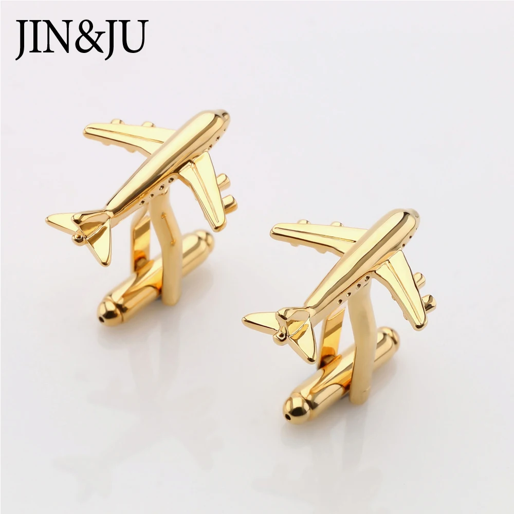 JIN & JU мужские ювелирные изделия самолет дизайн свадебные украшения два цвета