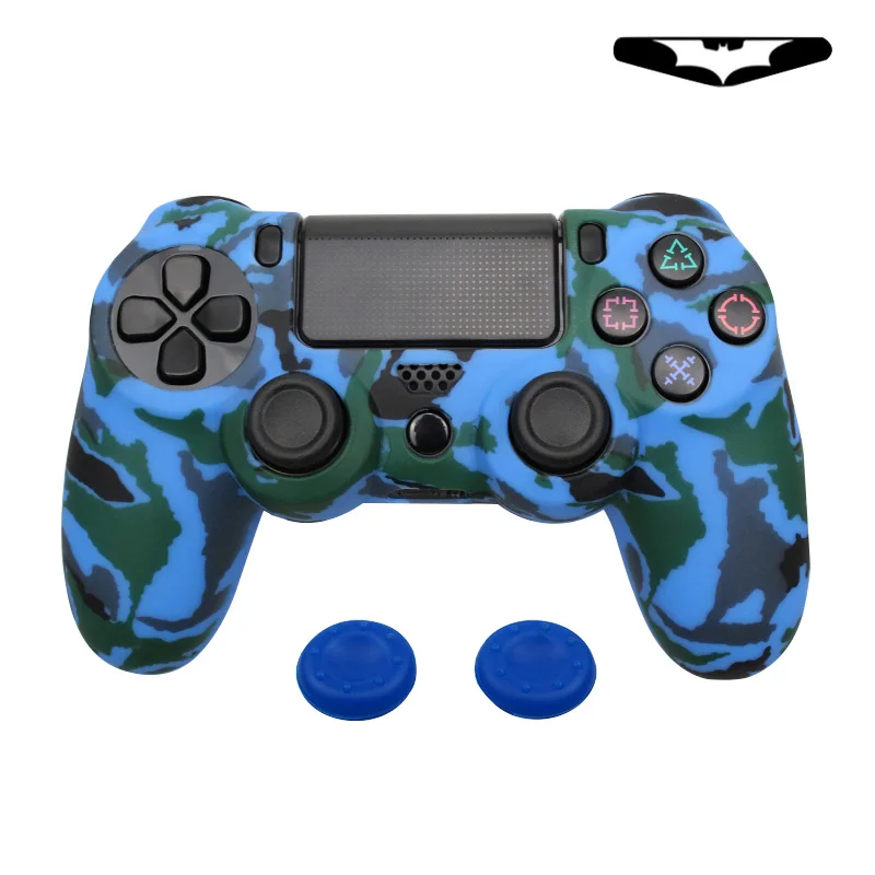 Для sony PS4 контроллер силиконовый чехол для PS4 геймпады джойстик с 2 thumbsticks Захваты Кепки