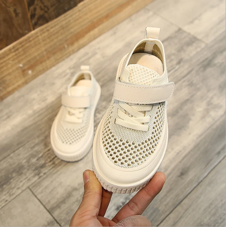 

2019 kids Spring and autumn models hollow single net shoes children's lightweight weaving sneakers boys and girls casual shoes