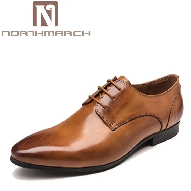 

NORTHMARCH Brand Genuine Leather Men Dress Shoes Luxury Fashion Designer Mens Shoes Casual Male Footwear Zapatos Hombre