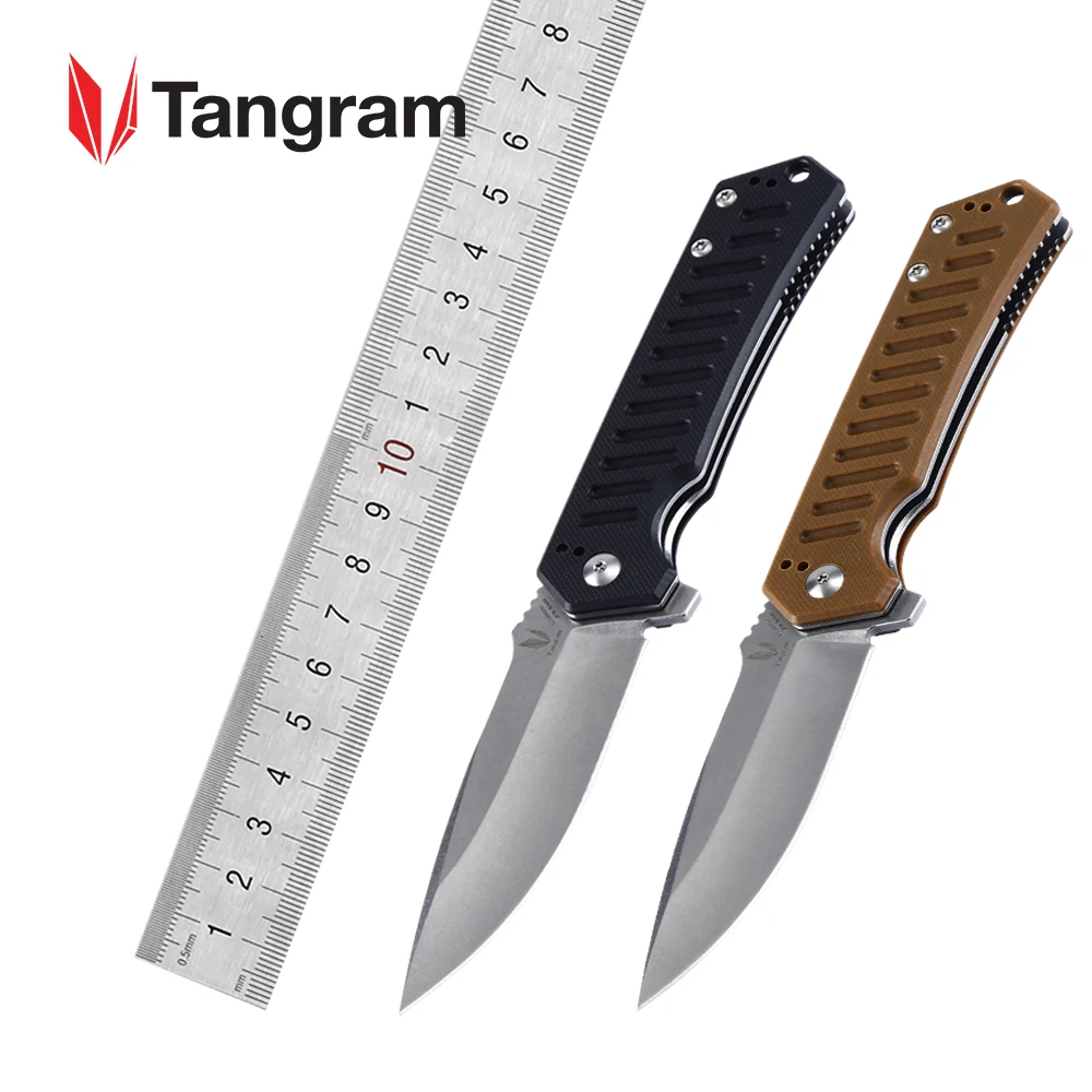 Tangram knife survival tactical knife 440C steel ball bearing knife useful camping edc outdoor tool