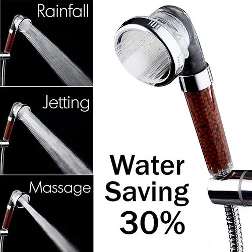 

Hot Bath Shower Head High Pressure Boosting Water Saving Filter Balls Beads High-End