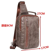 Брендовая нагрудная сумка из натуральной кожи, Повседневная сумка для путешествий, мужская сумка, сумка на плечо, сумки-мессенджеры, мужская сумка из воловьей кожи с ручками