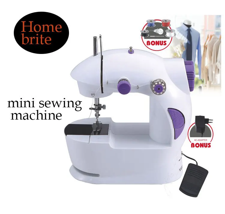 High Quality Mini Sewing machine with light,AC/DC operation,battery