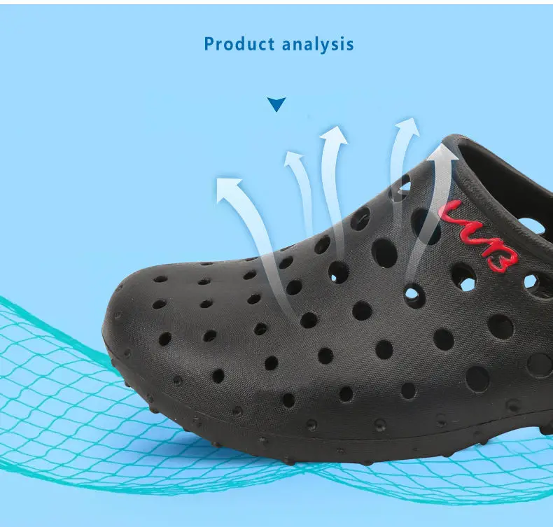 Brand 2018 Fashion Sandals Eva Clogs Swimming Shoes Men Croc Band Summer Water Black White Air Beach Garden Mens Shoe (3)