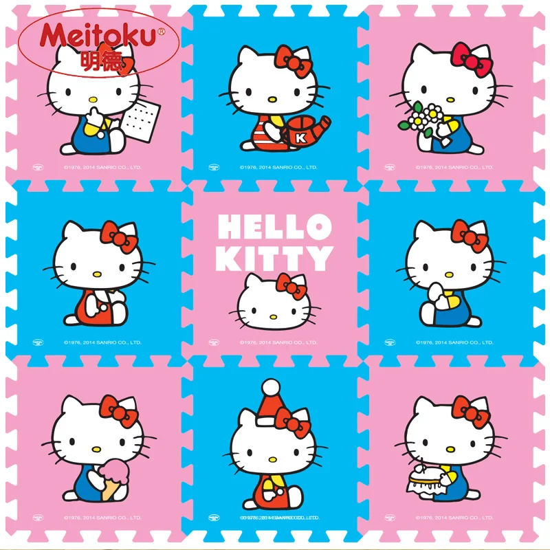 

Meitoku baby EVA foam play Puzzle mat /9pcs/lot Cartoon Interlocking Exercise floor mat,Each 30cmX30cmX1CM=12"X12" X3/8"