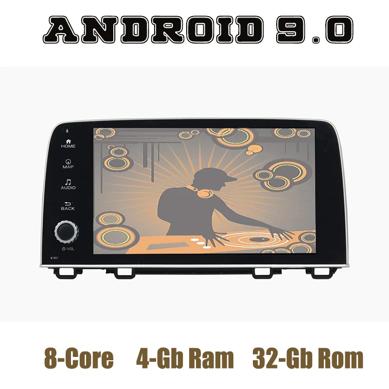 

9" Android 9.0 Car GPS Radio Multimedia Player for honda CRV 2017 2018 with PX5 octa core 4+32GB Auto Stereo Headunit