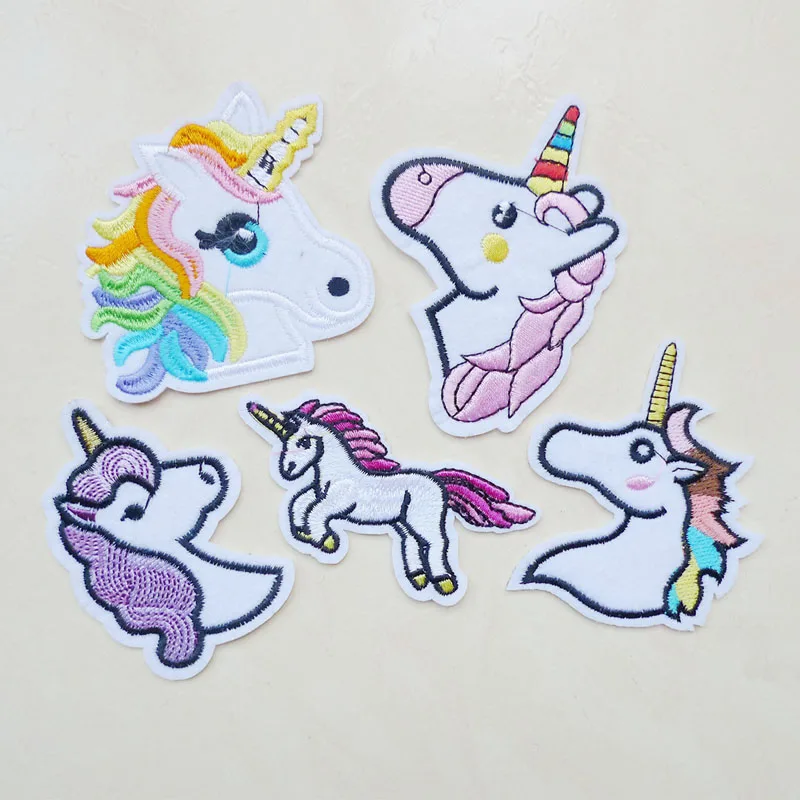 High Quality 1pc Unicorn Animal Embroidered Sewing Iron on Patches for Clothing Badges Jeans Clothes Sticker Stripes Applique | Дом и сад