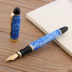 Jinhao X450 Новый голубой золотой отделкой M подарок перьевая ручка