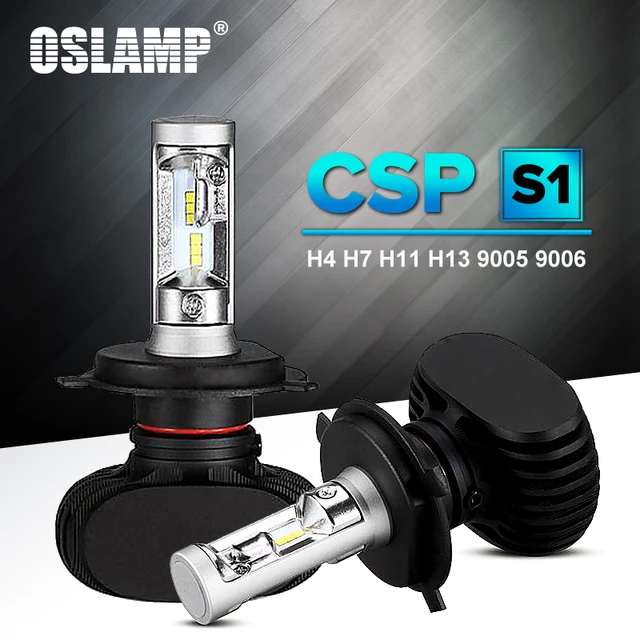 US $15.59 Oslamp Auto Led H7 Headlight H13 9005 HB3 9006 HB4 Led H4 Car Bulb 6500K CSP Chip 50W 8000lm Fan-le