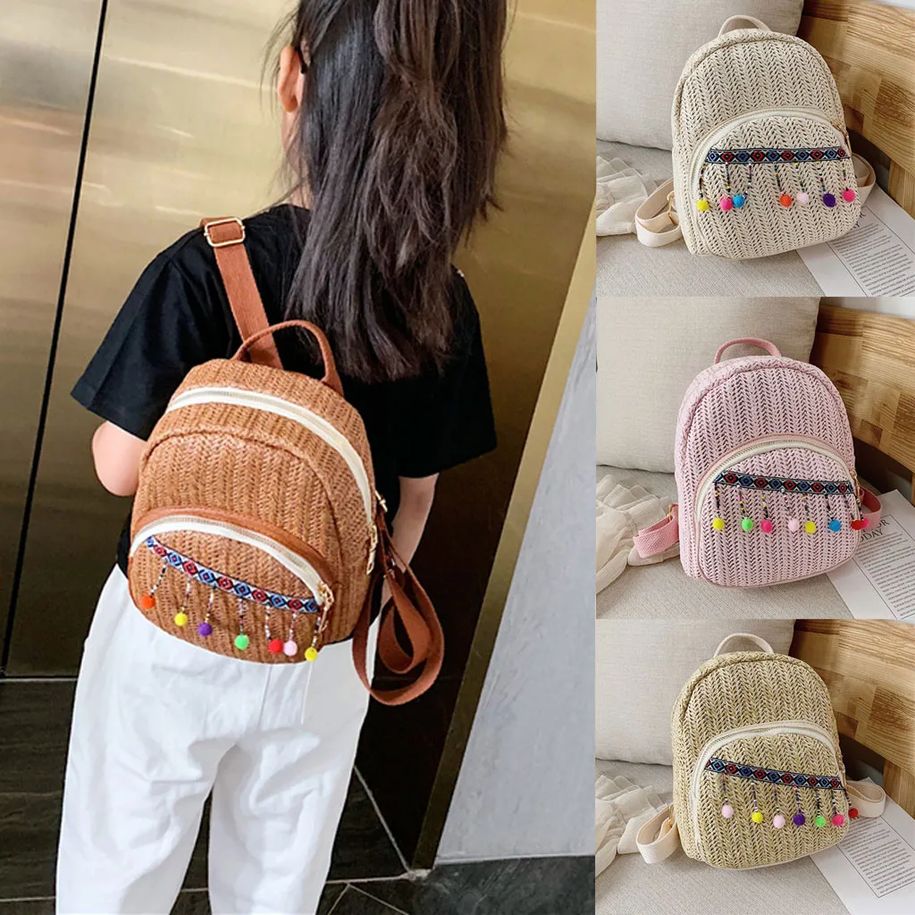 Летняя соломенная сумка на плечо mochilas mujer, модная уличная тканая сумка на плечо для родителей и детей, сумка-рюкзак# C7