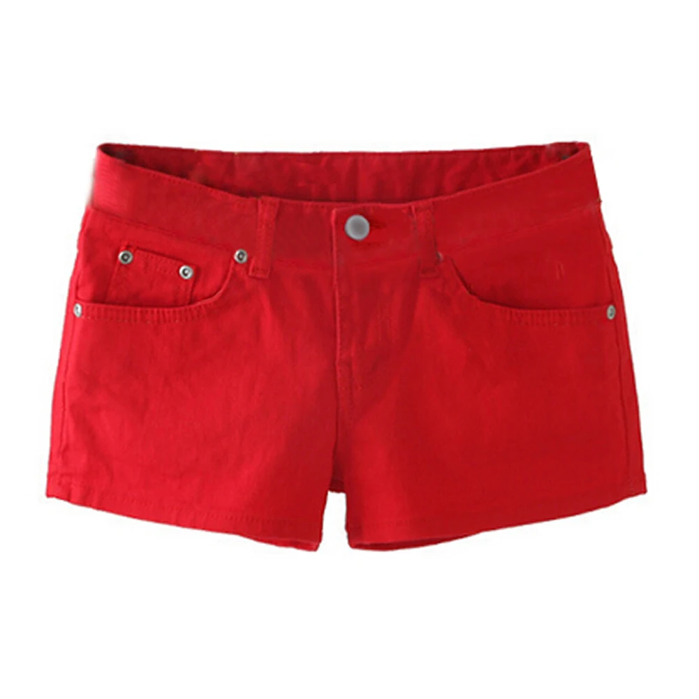 SYB 2018 NEW Summer Denim Shorts Slim Fit Candy Color Short Pants Short