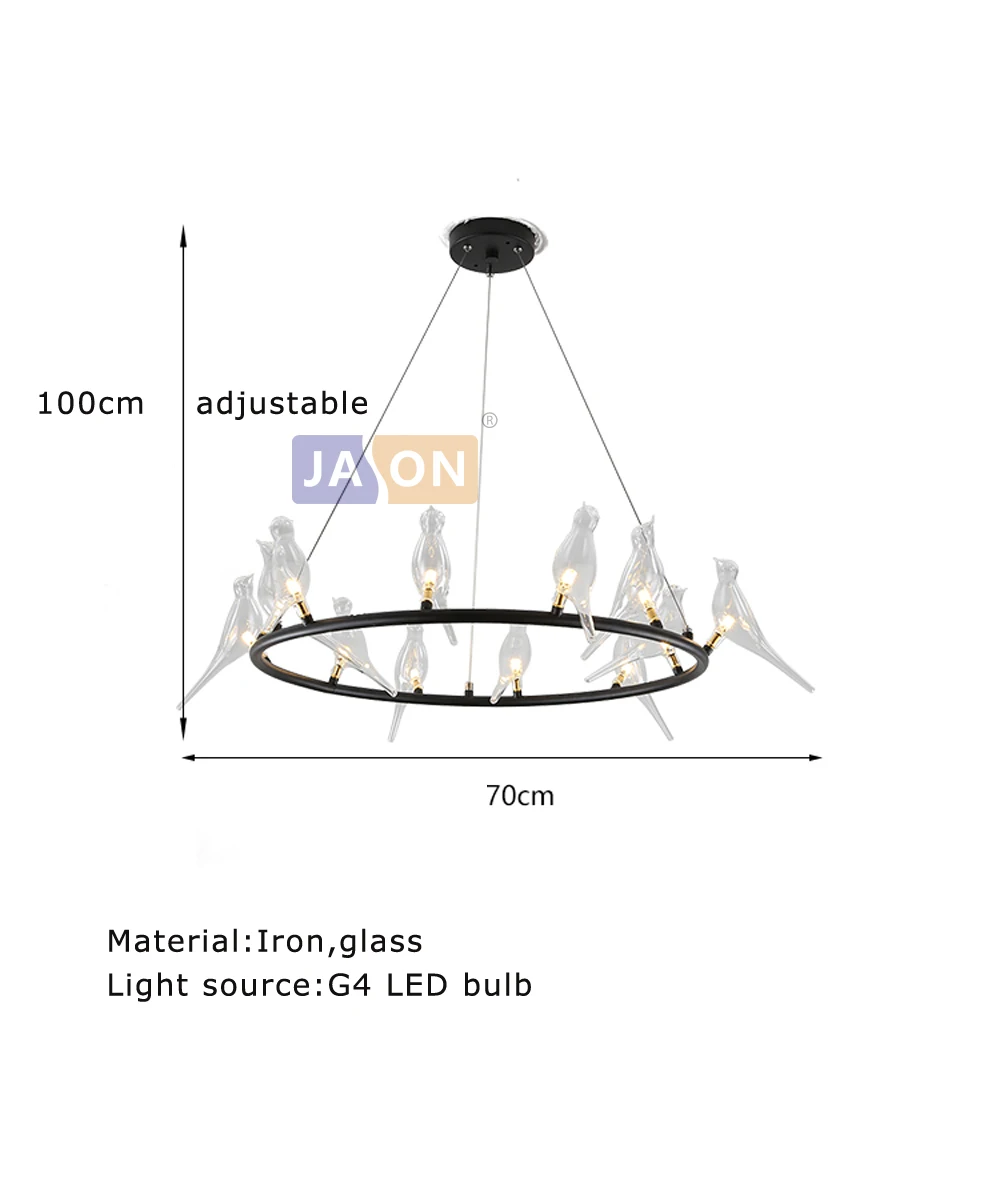 led g4 Постмодерн Железные Стеклянные Птицы Светодиодные Лампы.Светодиодные Светильники Люстры Подвесные.Светильники Подвесные Светильники.Светильник Подвесной Светильник.Освещение Для Столовой,Фойе и Спальни