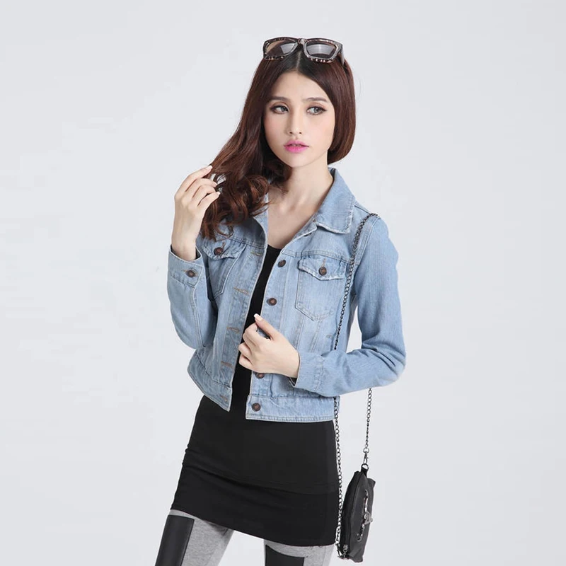 mediakits.theygsgroup.com : Buy 2018 New Denim Jacket Women Short Coat Autumn Hot Sale Ladies Jean Jacket ...