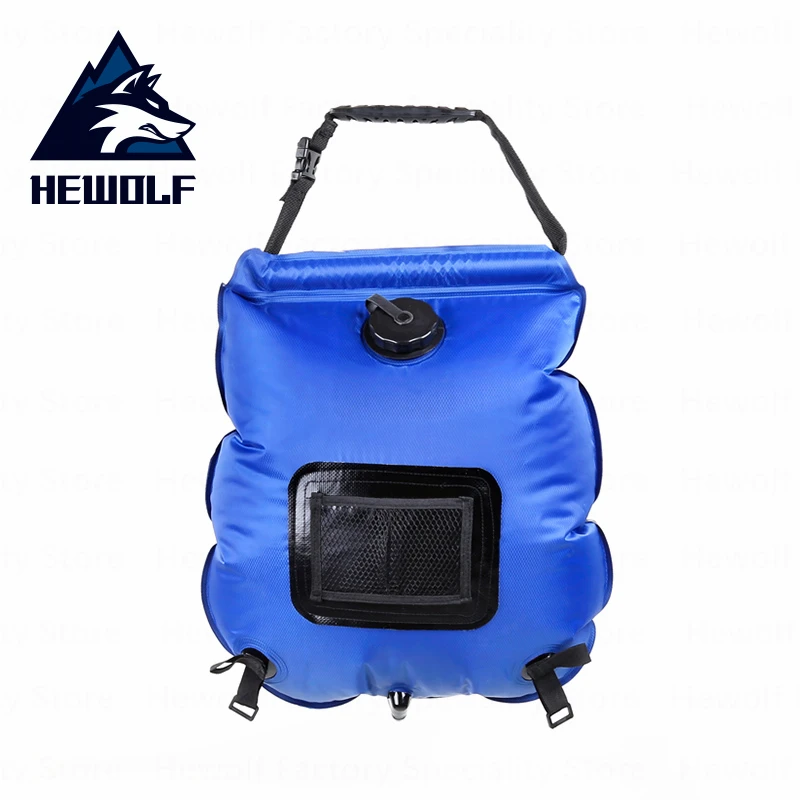 

Hewolf Outdoor Shower Bag 20L Portable Shower Bag Solar Heating Water Bag Foldable Pocket Shower Bag Family Camping Beach