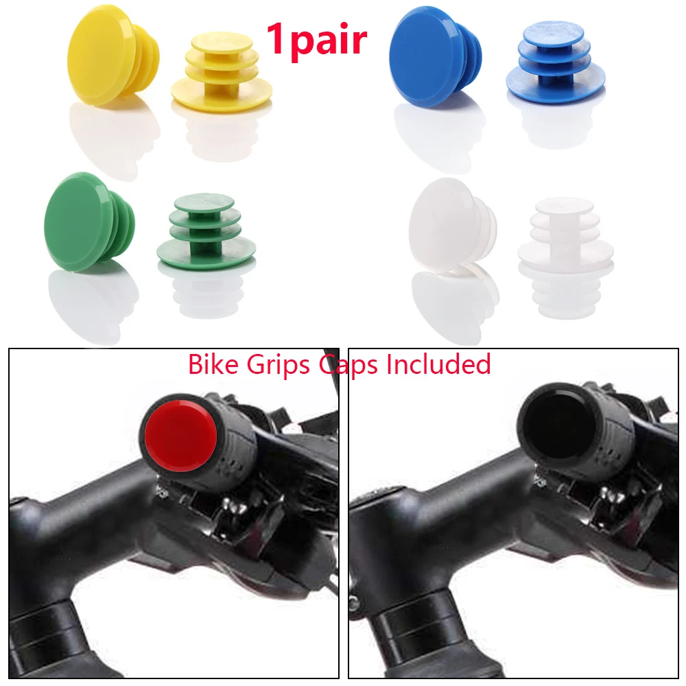 

1 Pair Bicycle Handlebar Grip End Plugs Road Bike Grips Plastic Caps Bicycle Cycling Handles Grips Stoppers Bicycle Accessories