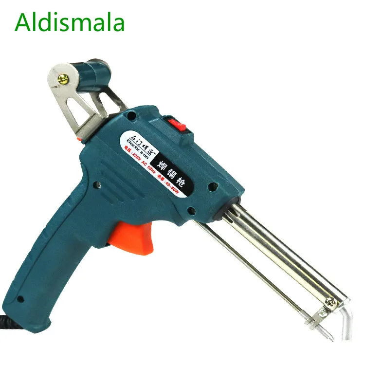 

Aldismala 220V/110V 60W EU/US Automatic Send Tin Gun Electric Soldering Rework Station Desoldering Pump Welding Tool Solder Wire