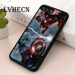 LvheCn ТПУ чехол для телефона чехол для iPhone 5 5S SE 6 6s 7 8 plus X XR Xs Max Marvel Капитан Америка Super Heroes