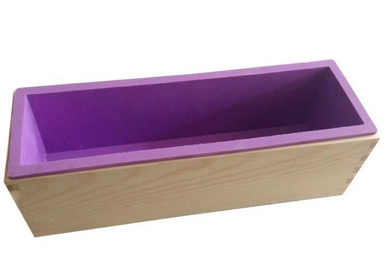 

Silicone Soap Mold Rectangle Wooden Box DIY Tools Toast Loaf Baking Cake Molds WLL9181