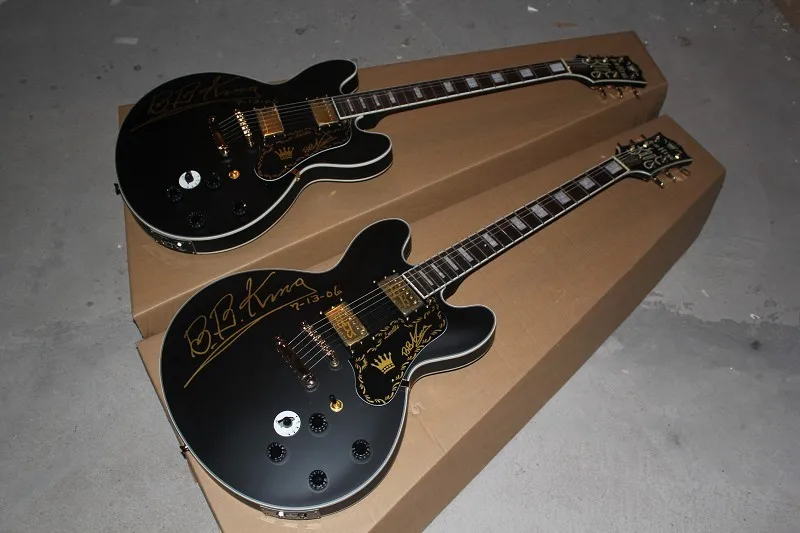 

Free Shipping Wholesale B.B.King Signature 5 speed switch Flat Paint/Matt finish Black Electric guitar Chinese 14-3-12
