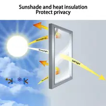 Оконная наклейка самоклеящаяся офисная спальня стеклянная изоляционная оконная пленка УФ-защита односторонняя светоотражающая пленка украшение