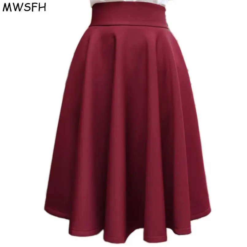 In The Autumn Winter Grown Place Umbrella Skirt Retro Waisted Body ...