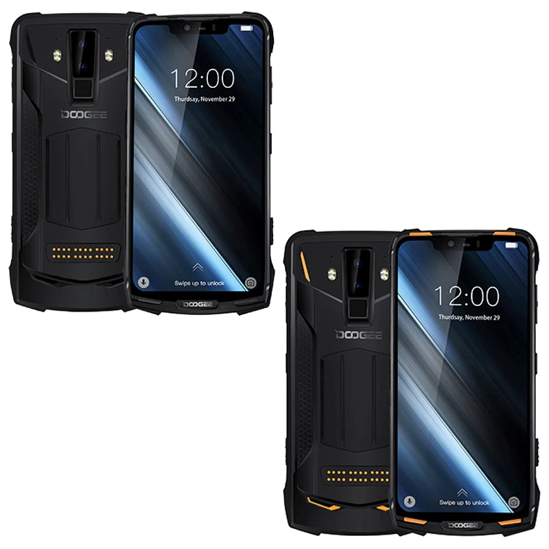 New DOOGEE S90 Waterproof Phone 6.18'' IP68/IP69K 5050mAh MT6671 Octa Core Android 8.1 6GB+128GB 16MP Shockproof Cellphone