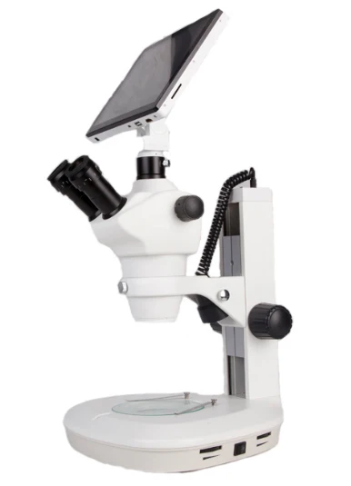 Профессиональный E-SMZ630 8x-50x Simul-Focal Тринокулярный зум стерео микроскоп ЖК-зум микроскоп