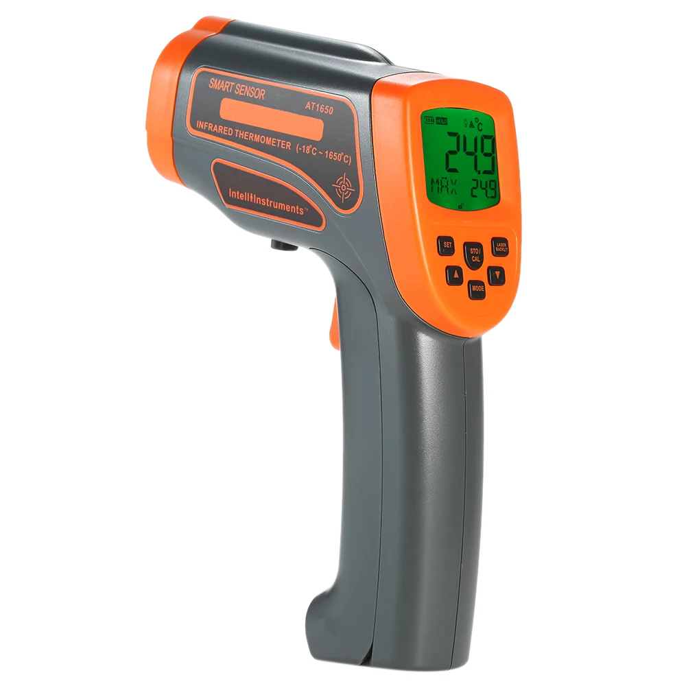 

Multifunctional Digital Non-contact IR Infrared Thermometer Temperature Tester Pyrometer LCDwith Backlight Adjustable Emissivity