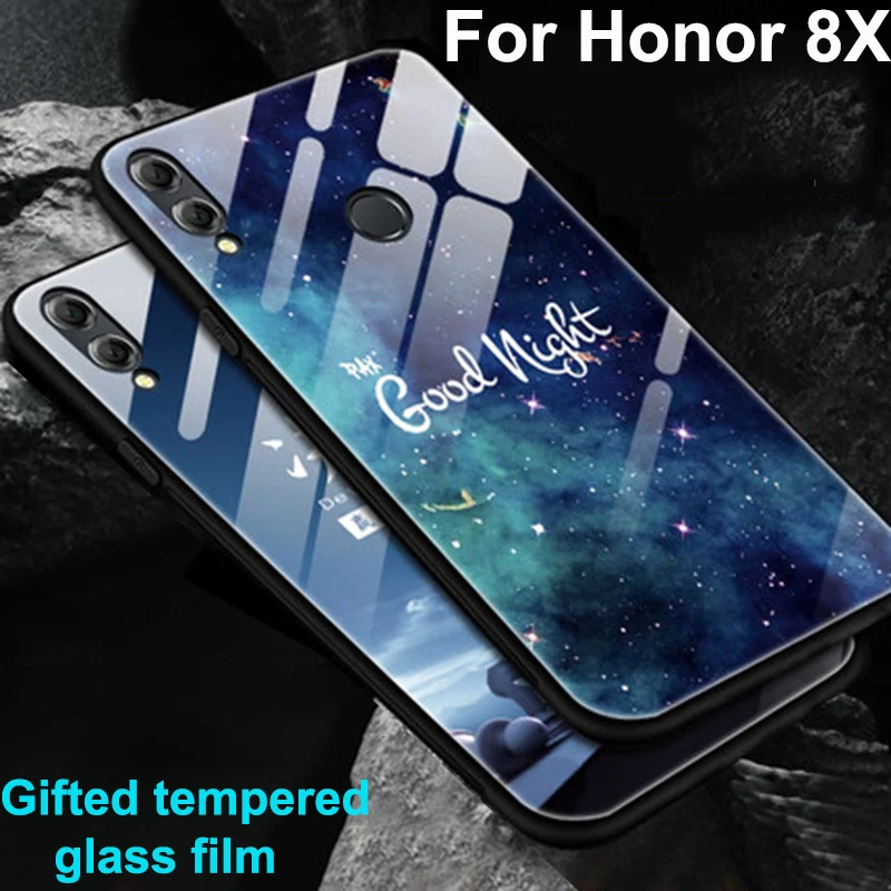 Милый мультяшный чехол из закаленного стекла для huawei Honor 8X, защитный чехол s для huawei Honor 8 X, чехол Honor8X, чехол